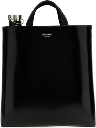 Prada Leather + Bottle Shopping Bag