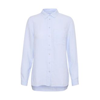 Part Two Heather Linen Shirt with Buttons - female - Part Two - Shirts - Blue - S - Blouses & Shirts