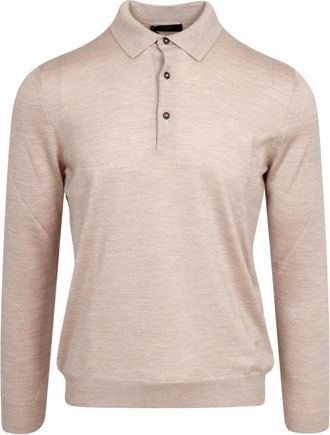 Fay Tops, Heren, Beige, M, Wol, Fay T-shirts en polos