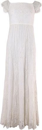 Alice & Olivia Alice + Olivia Aurelia avondjurk met versieringen in wit nylon