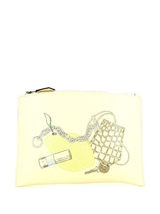 Herm&egrave;s Pouch con stampa grafica Pre-owned - Toni neutri