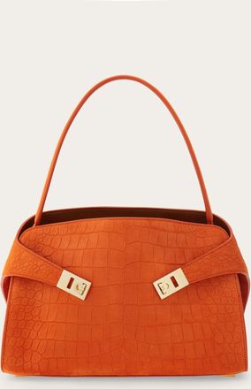 Ferragamo Women Hug soft shoulder bag (M) Orange