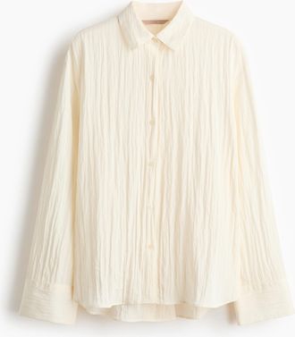 H&M Gecrinkelte Bluse - White