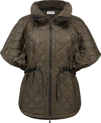 Joseph Ribkoff Gewatteerd Nylon Vest met Sjaalkraag - Dames - Winterjassen - Groen - S - Nylon - Jassen