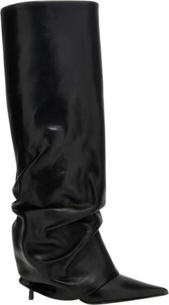 Le Silla Black Leather Knee-High Boots - female - Le Silla - High Boots - Black - 5 1/2 UK - Shoes