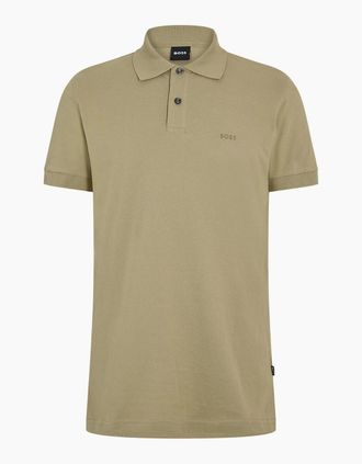 HUGO BOSS Mens Firenze Short Sleeve Polo Shirt - Green - Size: 44