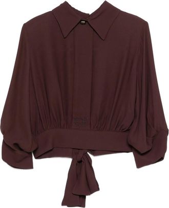 Elisabetta Franchi Collar Tie-waist Blouse