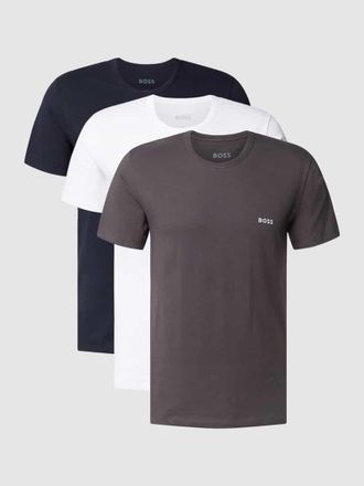HUGO BOSS T-Shirt mit Label-Stitching im 3er-Pack Modell Classic in Anthrazit, Größe XXL