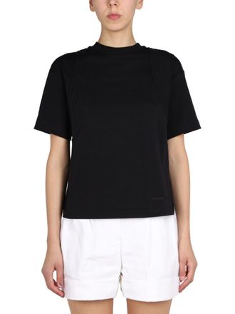 Alexander McQueen Black Solid Crew Neck T-Shirt