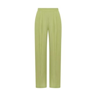 Maliparmi Wide Trousers, female, Green, Size: 2XS Fluid Crepe Trousers