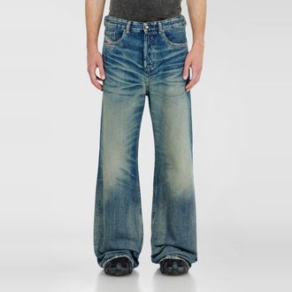 Diesel Relaxed Jeans Low Waist D-Rise, Dark blue, Button fly