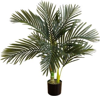 Nearly Natural 3Ft Artificial Golden Cane Palm Tree