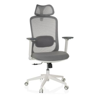 hjh OFFICE Silla de oficina profesional Tela / Tejido de malla Gris