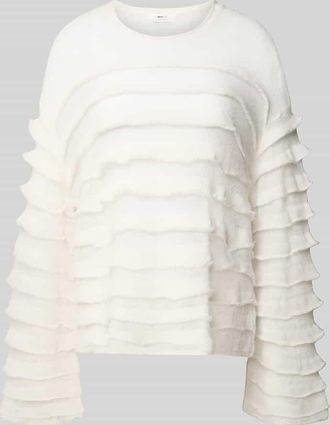 Gina Tricot Strickpullover im Stufen-Look mit Rundhalsausschnitt in Weiss, Gr&ouml;&szlig;e XL