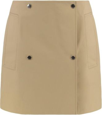 Burberry Beige A-Line Mini Skirt