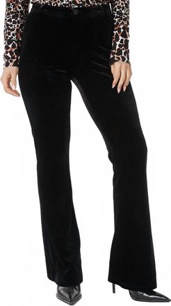 Esqualo Flair Velour Trouser Pant In Black