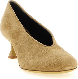 Moschino Womens Duck Pump Beige Calfskin Leather
