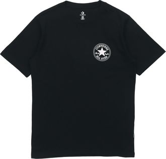 Converse Chuck Taylor All Star Logo Printing Round Neck Sports Short Sleeve Black 10021631-A01