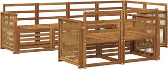 vidaXL Conjunto De Sof&aacute;s De Exterior 6 Uds. Natural Vidaxl