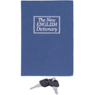 OEM Mini Cassaforte Simulata A Forma Di Libro, Salvadanaio Per Soldi E Gioielli Con Chiave Di Chiusura Per Casa E Ufficio, Colore Blu-crezuo