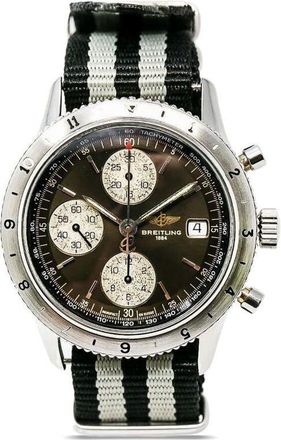 Breitling pre-owned Navitimer 40mm - unisex - stainless steel/Fabric - One Size - Black