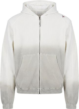 Roa Gradient Textured Zip-Up Hoodie With Ribbed Finish