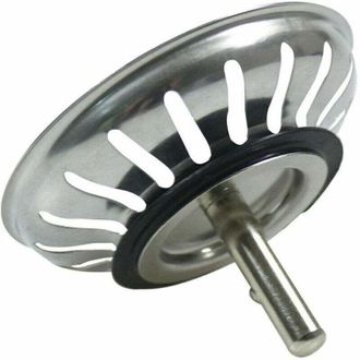 OEM [mai Usato]cestello Scolapiatti Per Lavello Da Cucina, Setaccio Universale In Acciaio Inox Da 80 Mm, Coperchio Incernierato, Lavabile In Lavastoviglie