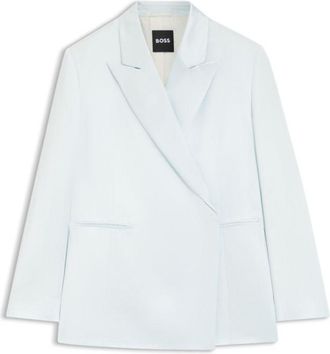 BOSS Relaxed-fit blazer in soft sateen