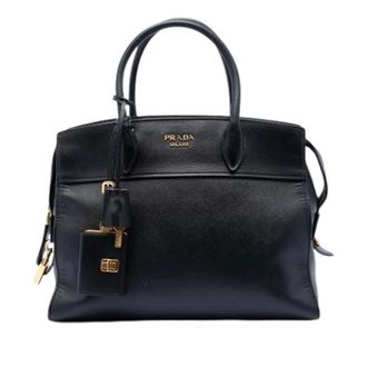 Prada Pre-owned Handbags, female, Black, Size: ONE SIZE Pre-owned Esplanade Satchel