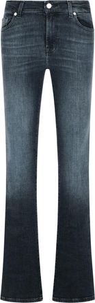 7 For All Mankind Bootcut Black Cotton Jeans