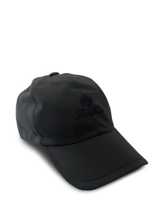 Loro Piana Honkbalpet met geborduurd logo - Zwart