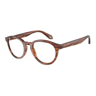 Giorgio Armani Vierkant Optisch Montuur - Heren - Brillen - Bruin - 50 MM - Accessoires