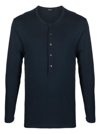 Tom Ford T-shirt met lange mouwen - Blauw