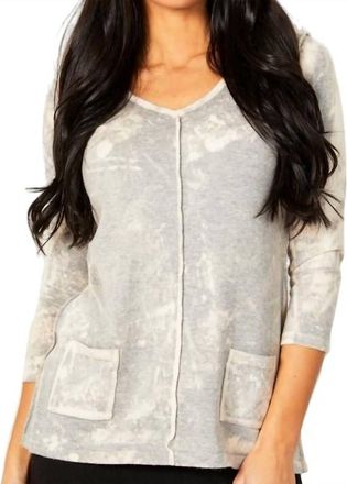 Angel Bleach V-Neck Pocket Tunic In Marble (A/s)