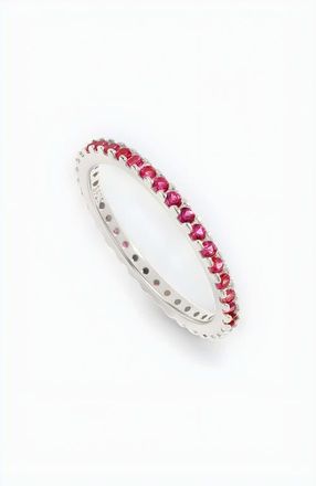Mint & Lily July Birthstone Eternity Stacking Ring in 925 Sterling Silver at Nordstrom, Size 7