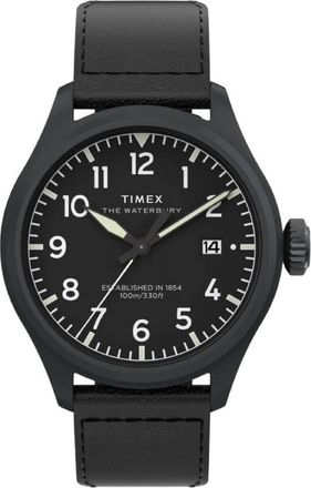 Timex Waterbury Ace Quartz Black Dial Mens Watch TW2Y18900