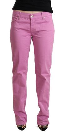 Jacob Cohen Womens Pink Cotton Low Waist Denim Tapered Jeans - Size 33 (Waist)