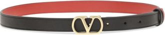 Valentino Garavani Black VLogo Signature Reversible Belt