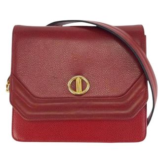 Dior Pre-owned Cross Body Bags, female, Red, Size: ONE SIZE Pre-owned Leather Shoulder Bag