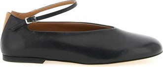 Jil Sander Elyss Ballerina - Dames - Ballerinas - Zwart - 38 EU - Leer - Schoenen