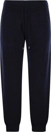 MC2 Saint Barth Gebreide Broek - Heren - Sweatpants - Blauw - L - Wol - Broeken