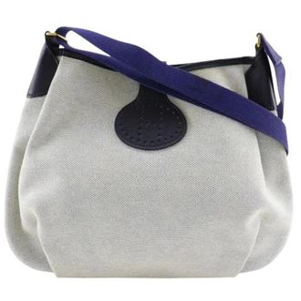 Herm&egrave;s Pre-owned Rodeo Schoudertas Grijs | Marineblauw - Dames - Pre-owned - Grijs - Maat: ONE Size