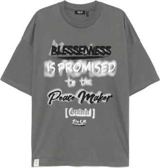 Five CM graphic-print T-shirt - men - Cotton - M - Grey