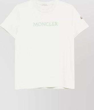 Moncler logo cotton t shirt crew neck