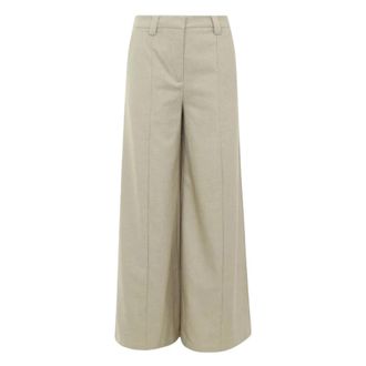 Jcsophie Paulina Broeken - Dames - Wijde Broeken - Beige - XS - Wol - Broeken