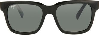 Maui Jim 54mm Rectangular Sunglasses in Black Black Grey at Nordstrom Rack
