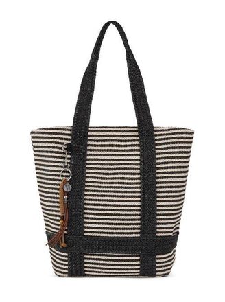 Wilt Palermo Tote in Black Bone Stripe at Nordstrom