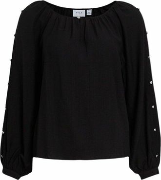 Vila Blouse met zilverkleurige knopen