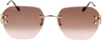 Cartier Accessoires, unisex, Geel, ONE Size, Stijlvolle zonnebril voor modieuze uitstraling