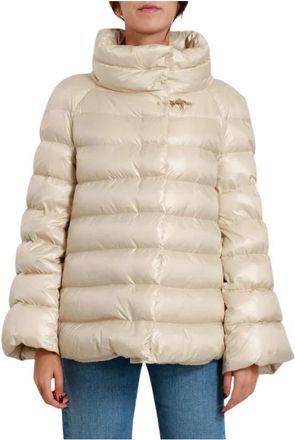 Fay Down Cape Raglan + Gancio - Dames - Winterjassen - Beige - XL - Jassen